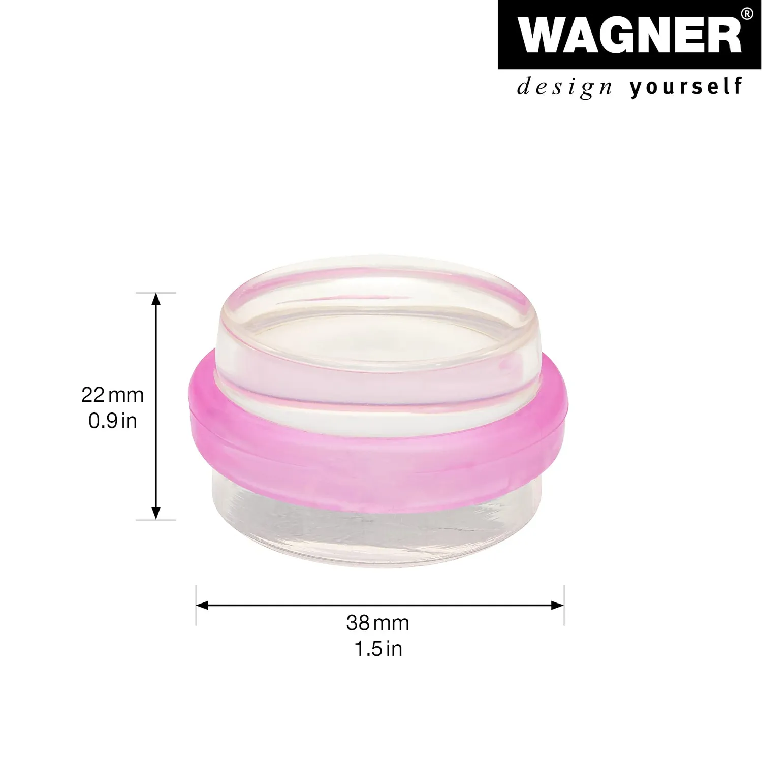 Wagner Clear Pink fermaporta pavimento rosa trasparente 38 mm
