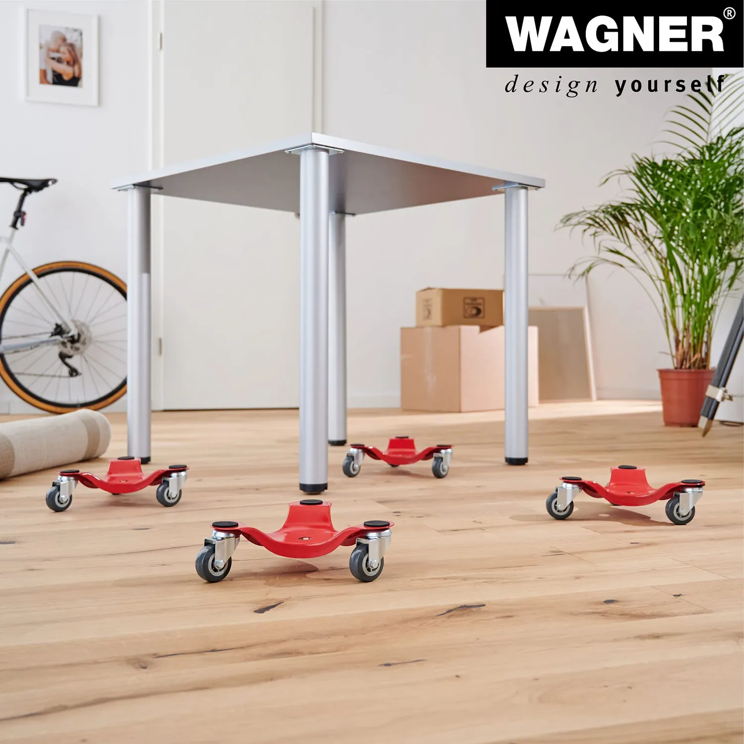 Wagner MM 1196 carrello mobili 25x25 cm portata 100 kg 3 ruote
