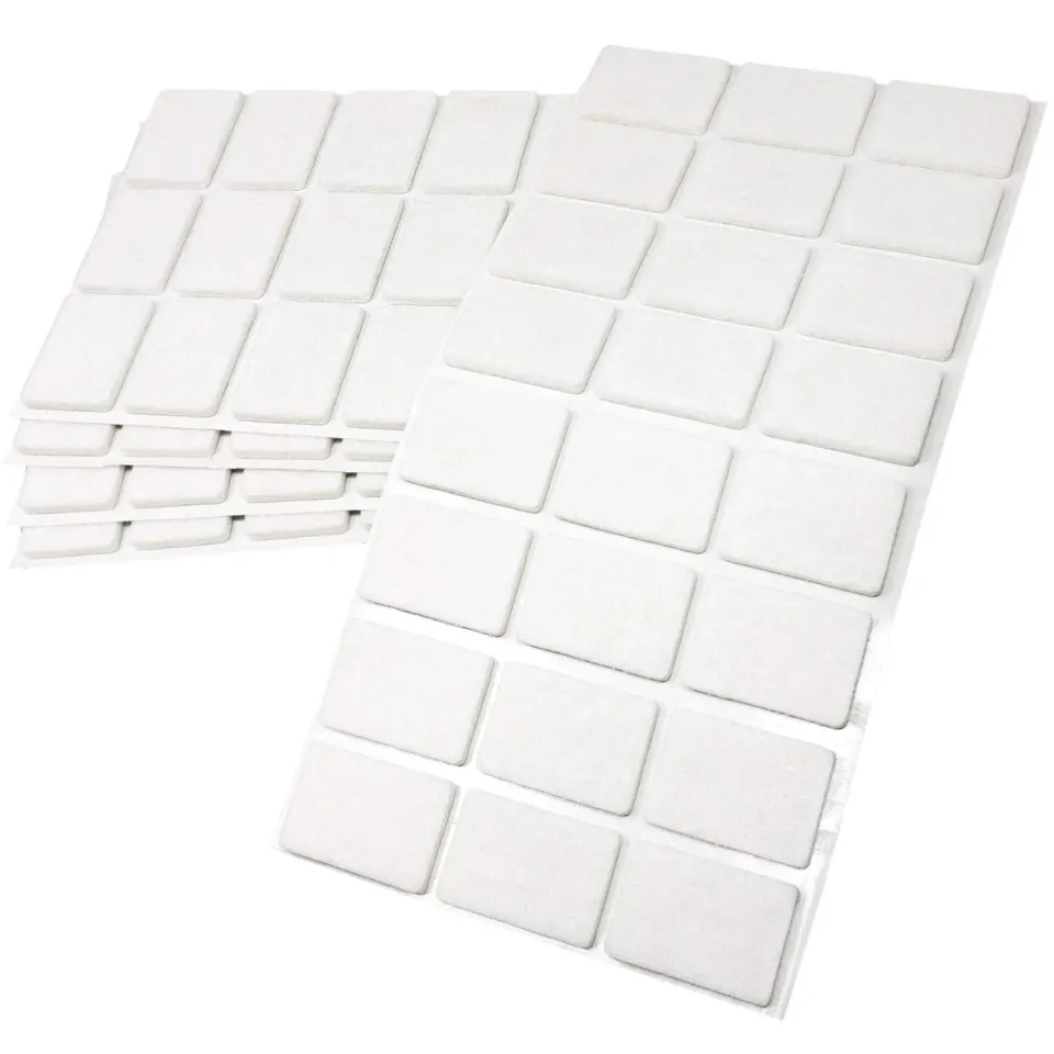 Adsamm feltrini adesivi bianchi 25x35 mm 120 pezzi