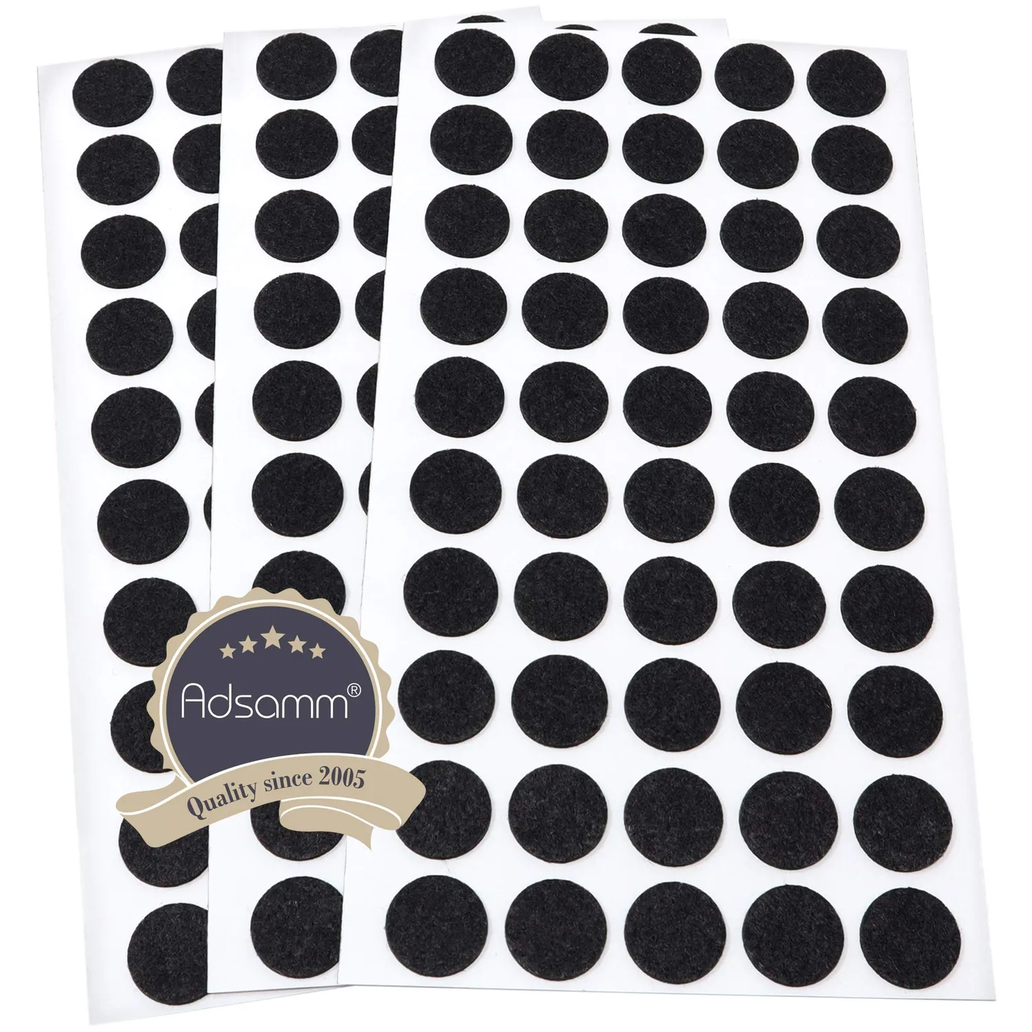 Adsamm Feltrini Ultrasottili Ø16 mm Neri 150 Pezzi 1,5 mm