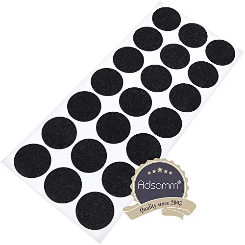 Adsamm feltrini ultrasottili ø 30 mm neri 21 pezzi 1,5 mm