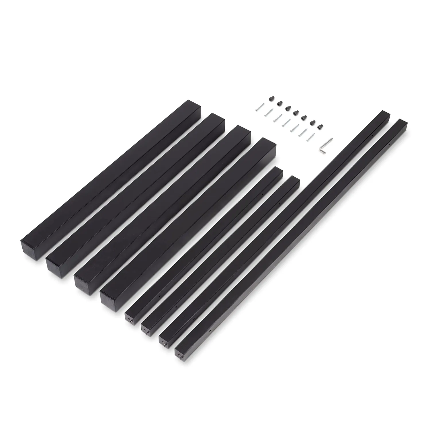 Emuca Gambe Tavolo 50x50 H710 Acciaio Nere