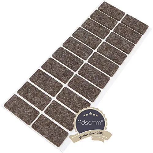 Adsamm Quality Feltrini Lana 20x40 mm Marroni 20 pz Rettangolari