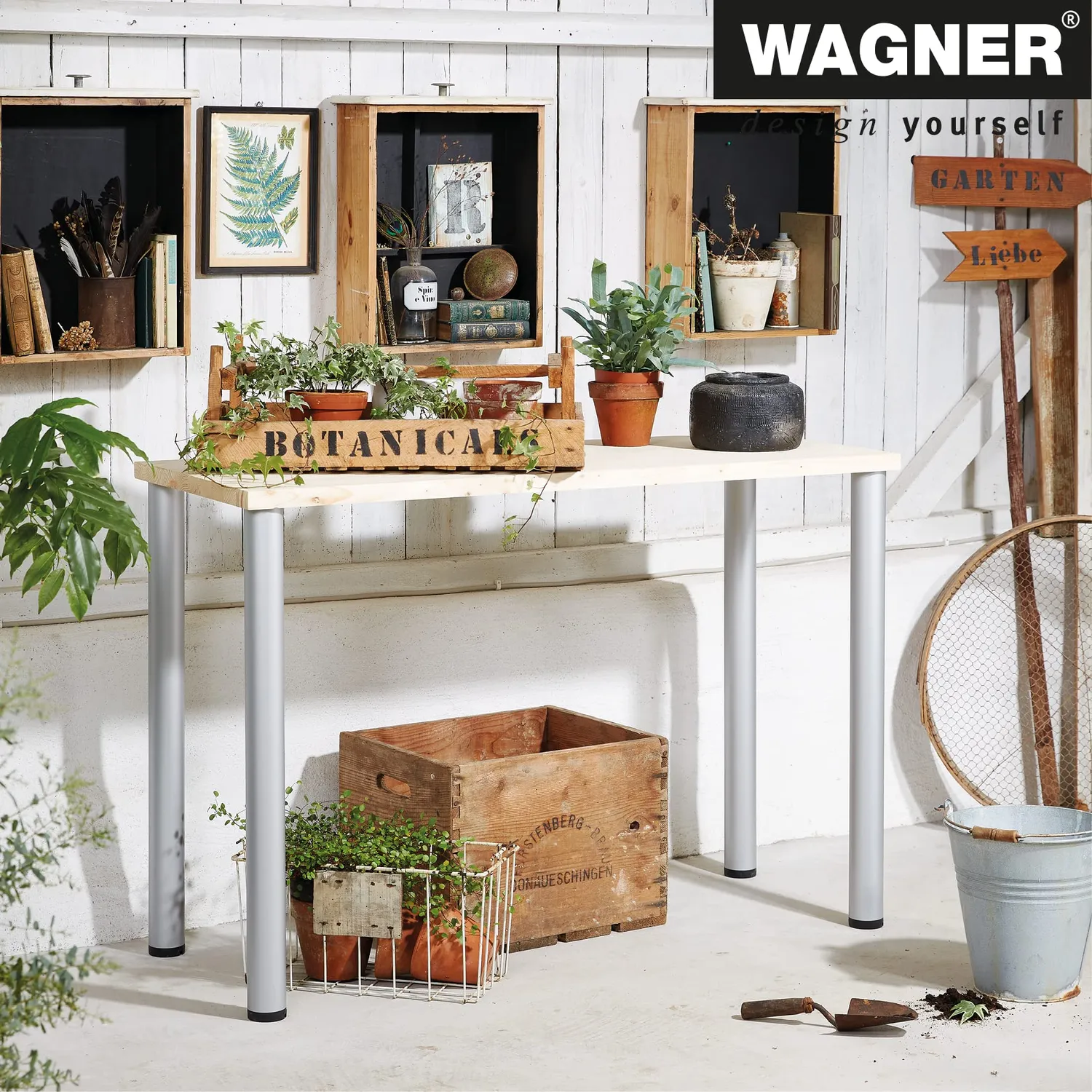 Wagner Telescope ST 1863 gamba tavolo 70-107 cm grigia 1 pz