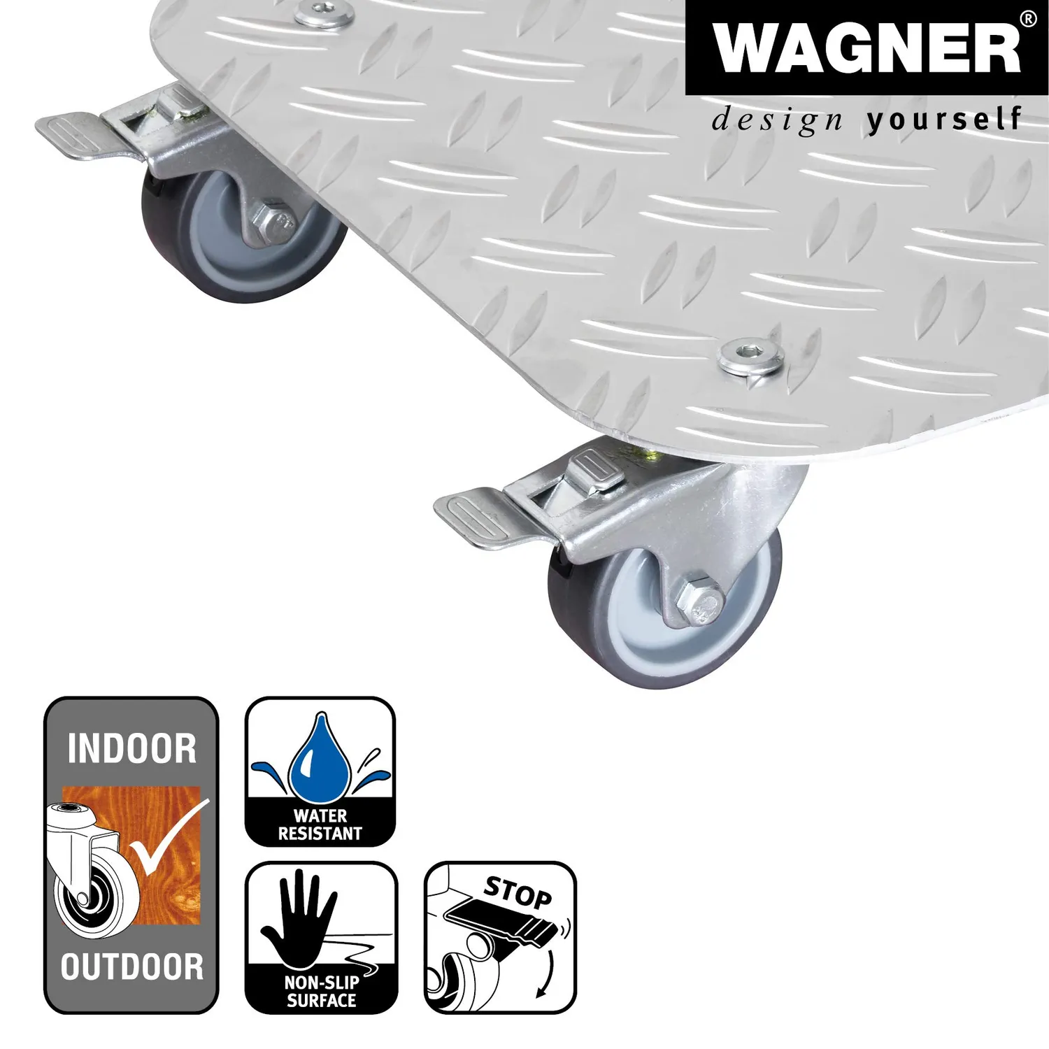 Wagner Alaska 20700301 carrello per piante 29x29 cm alluminio