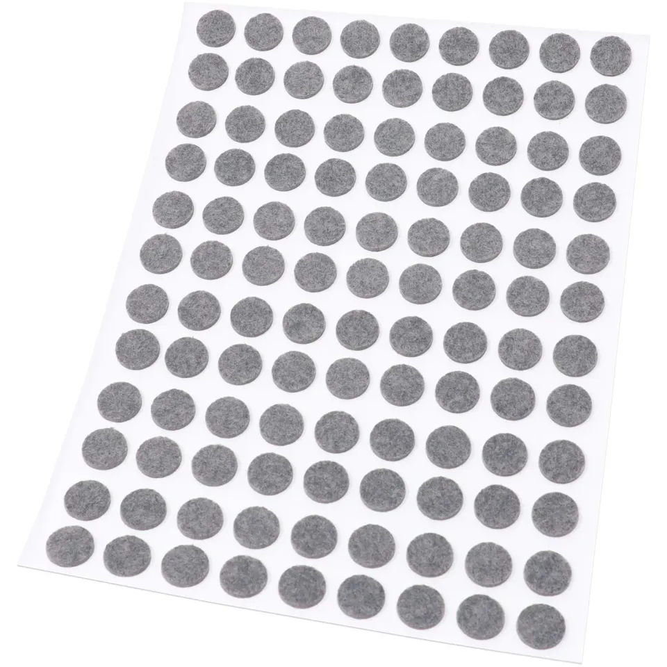 Adsamm feltrini autoadesivi Ø10 mm grigio 108 pezzi ultrasottili