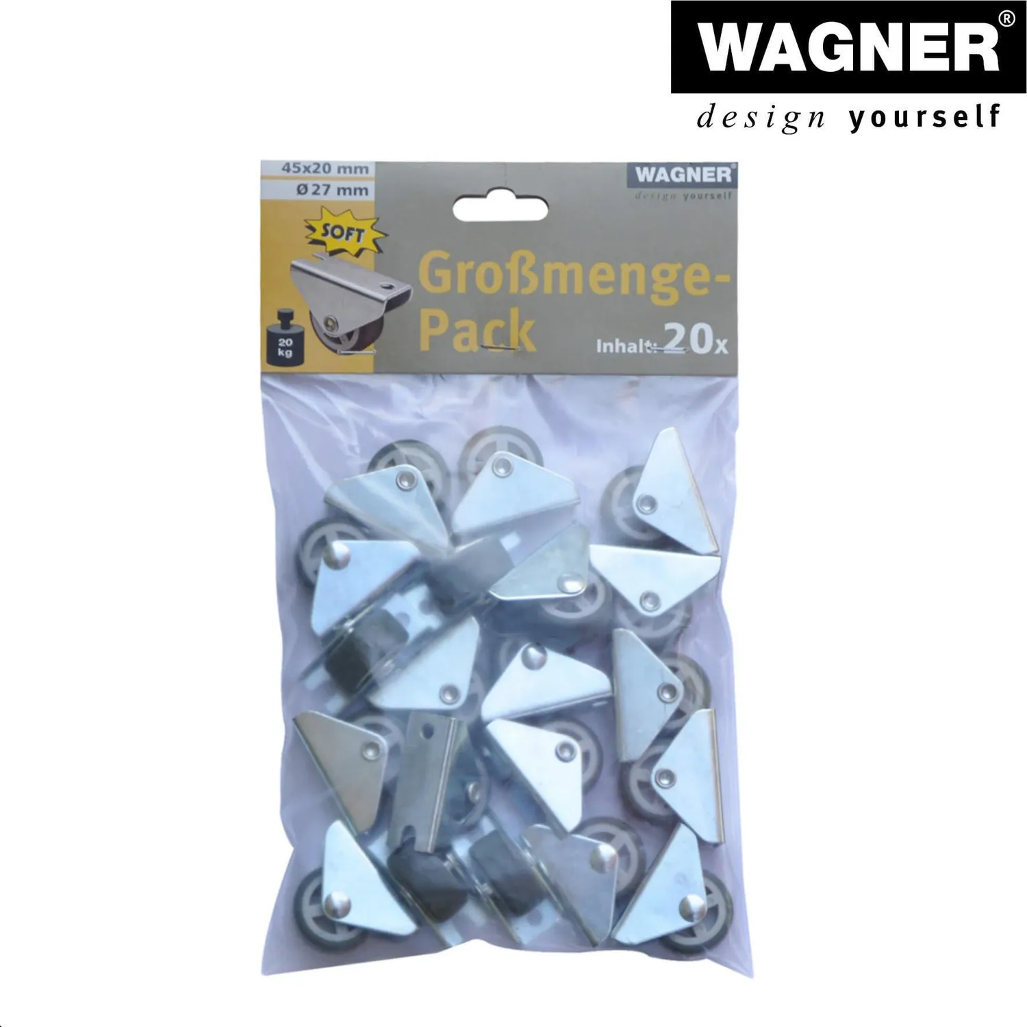 Wagner Design 02075620 rotelle fisse 30 mm 20 pezzi
