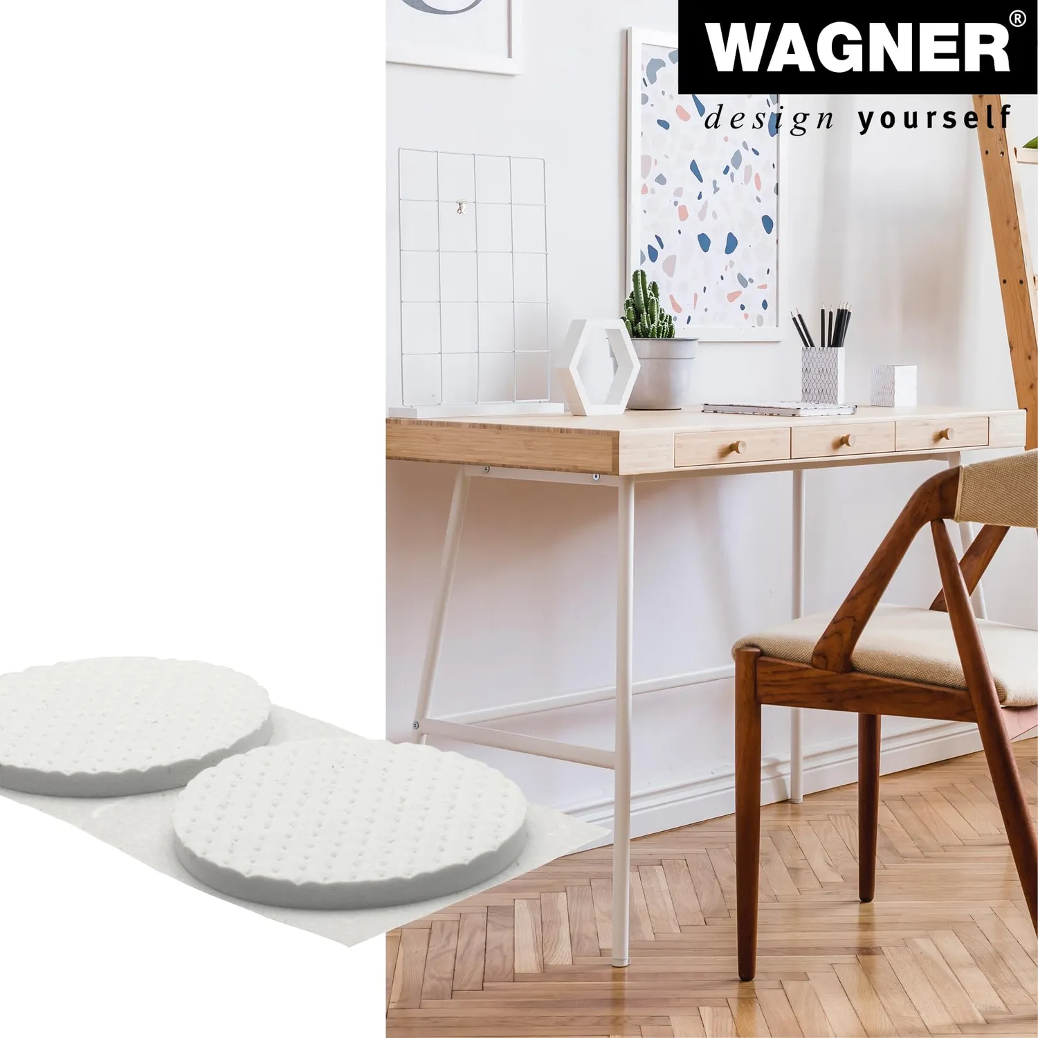 Wagner Soft Pads 16024099 feltrini bianchi 4 pezzi antiscivolo