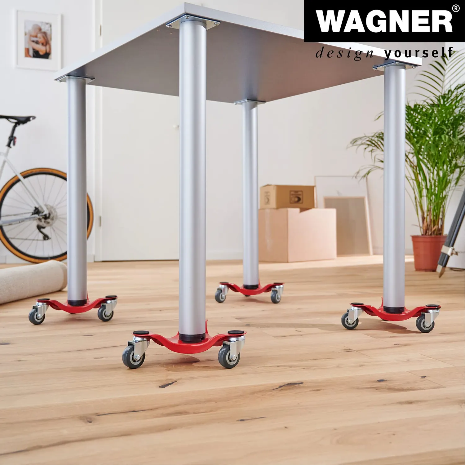Wagner MM 1196 carrello mobili 25x25 cm portata 100 kg 3 ruote