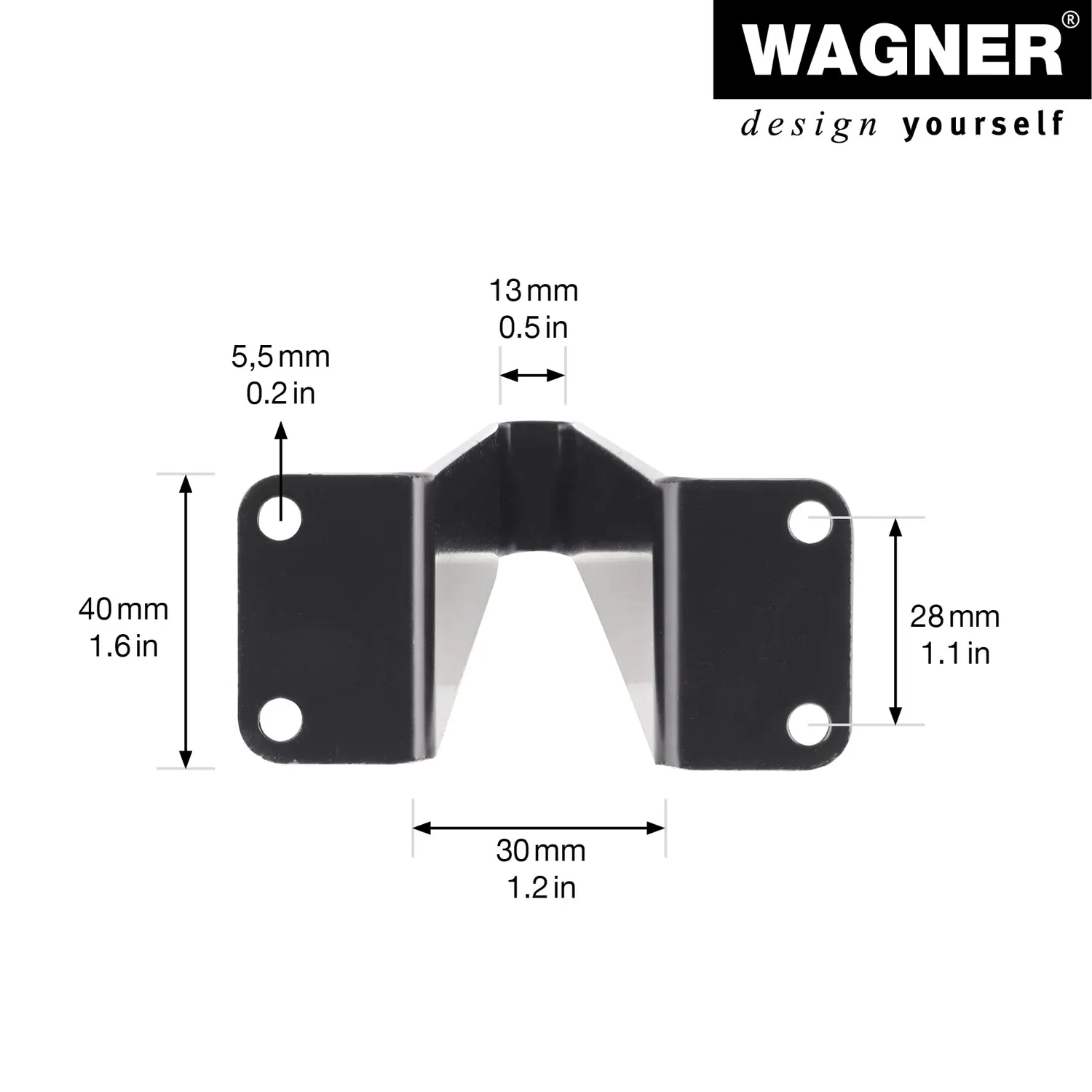 Wagner V-Style ST 0620 gamba mobile 200 mm nera