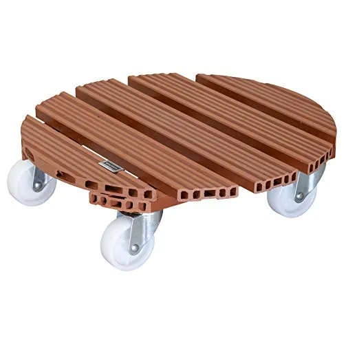 Wagner Carrello Piante Tondo Ø 38,5 cm Terracotta 150 kg