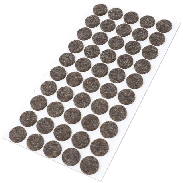 Adsamm Feltrini Lana Naturale Tondi 16 mm Marroni 50 Pezzi 3 mm