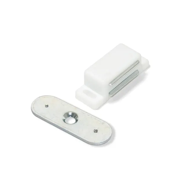 Emuca Chiusura Magnetica Bianca 3,2 kg Set 20 Pezzi