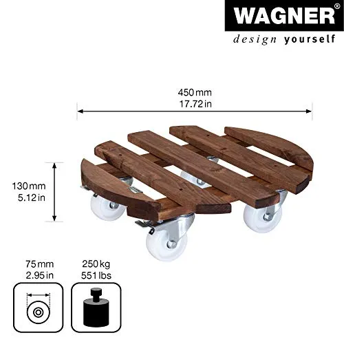 Wagner Paletti Big 20087101 carrello piante Ø45 cm 250 kg