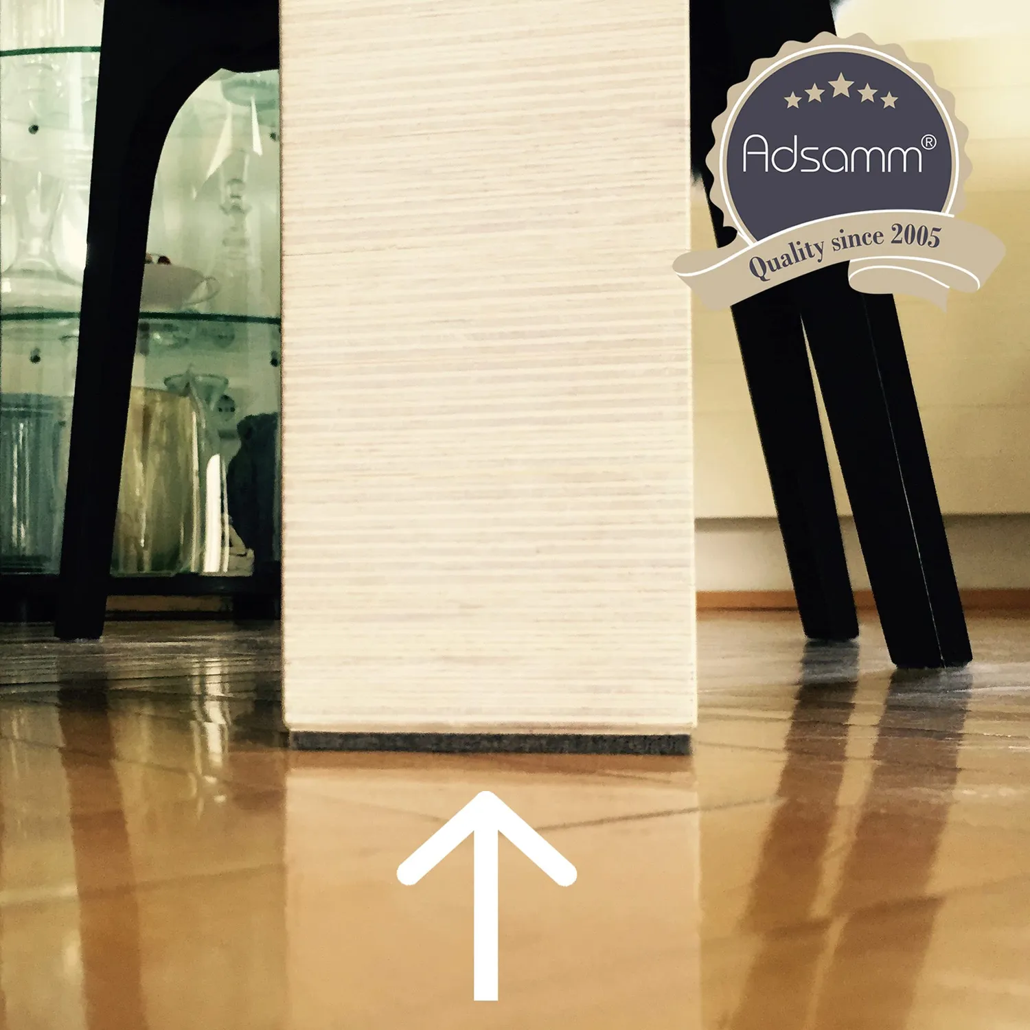 Adsamm Fogli Feltro Adesivo Neri 80x180 mm Rettangolari 4 Pezzi 3,5 mm