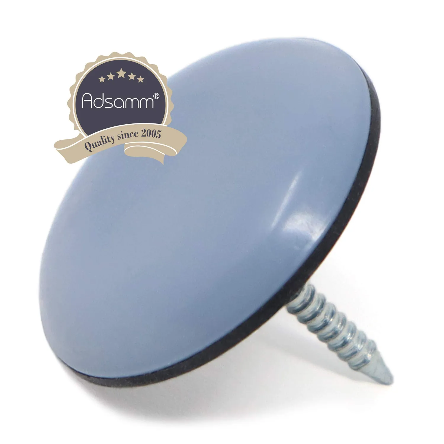 Adsamm 4 pattini PTFE con chiodo grigi Ø 25 mm scorrevoli