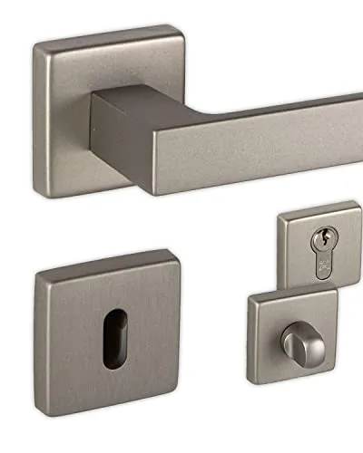 Gedotec Push 1317 maniglia porta BB argento set interno