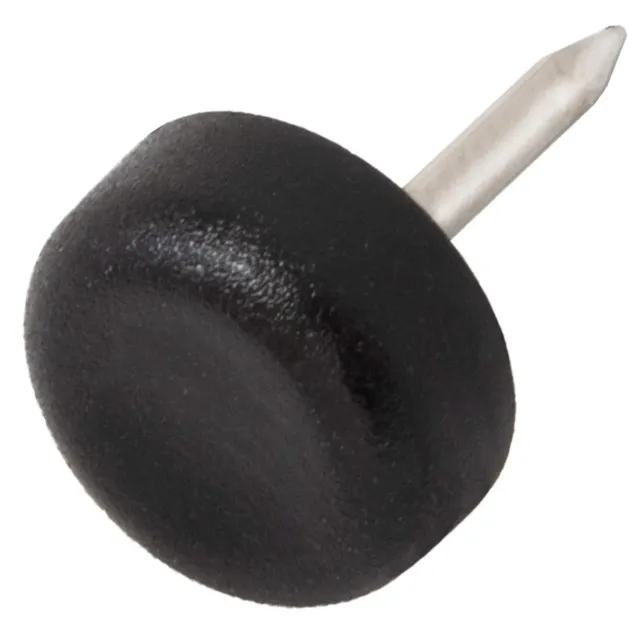 Adsamm PG-N-BL-13-16 Pattini Plastica Ø13 mm Nero 16 pz