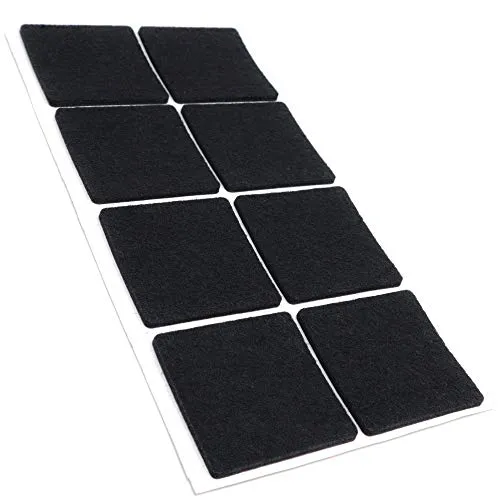 Adsamm feltrini autoadesivi neri 8 pezzi 50x50 mm