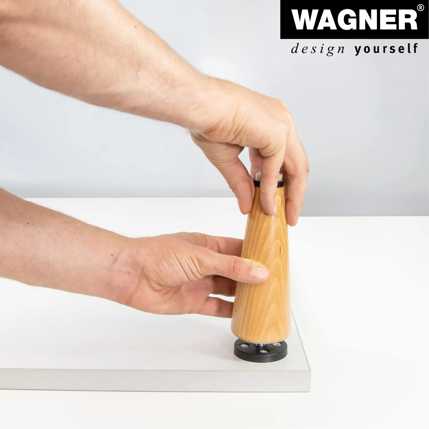 Wagner 60x60 piede tavolo faggio naturale 710 mm