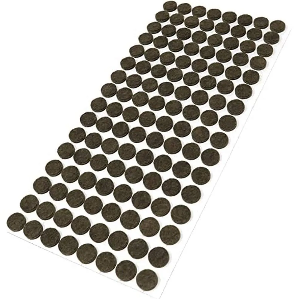 Adsamm Feltrini adesivi marroni Ø 12 mm 128 pezzi 3,5 mm