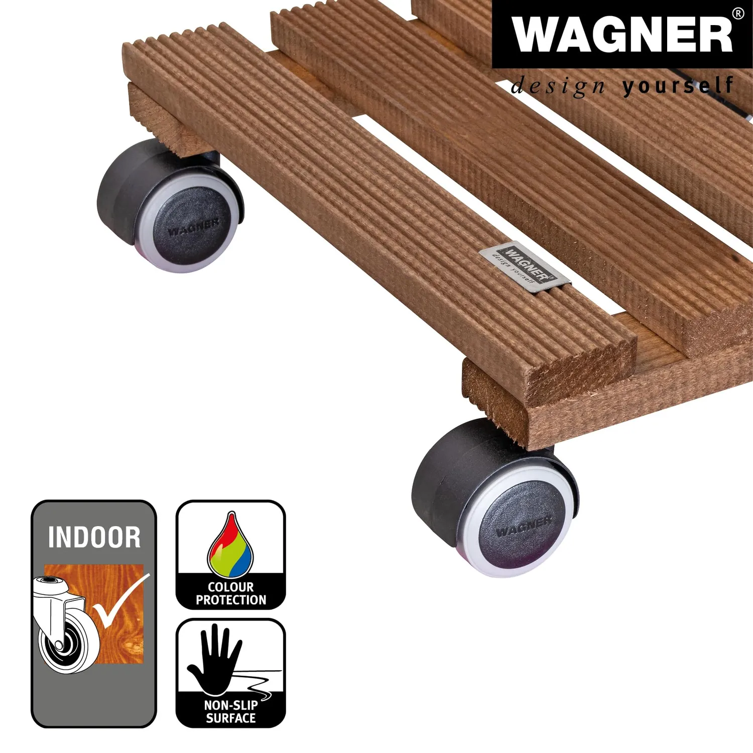 Wagner Country 20020301 carrello per piante 28x28 cm legno