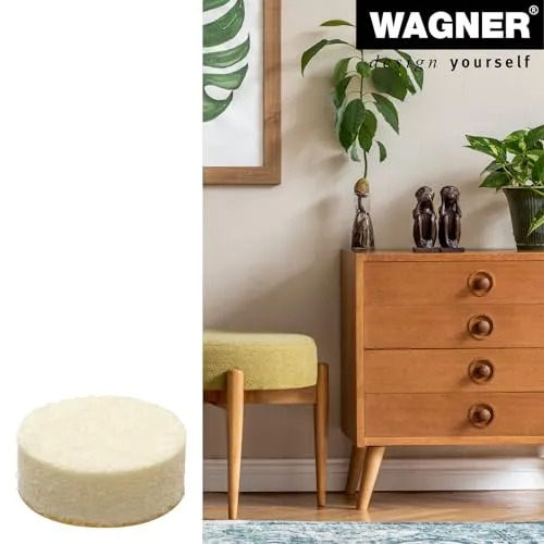 Wagner Big Pads 15121699 feltrini lana 15 mm crema 16 pezzi