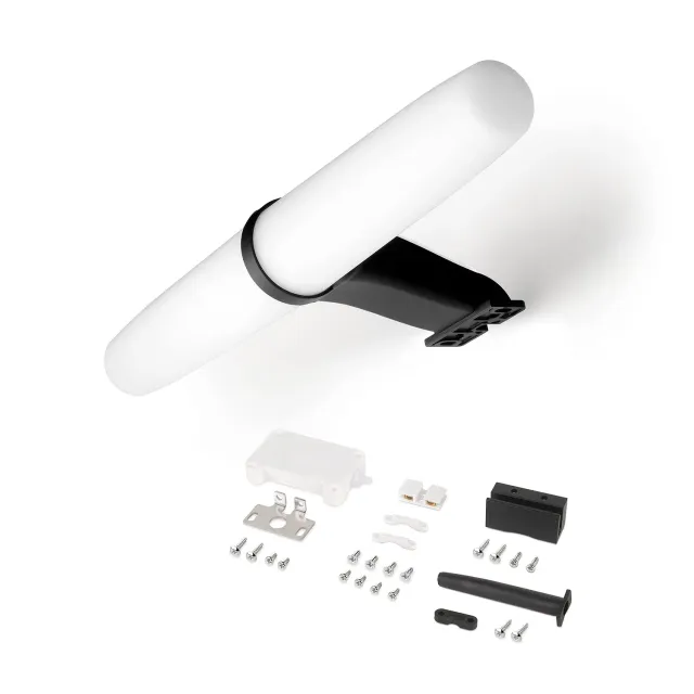 Emuca Faretto LED Specchio Bagno 233mm Nero IP44