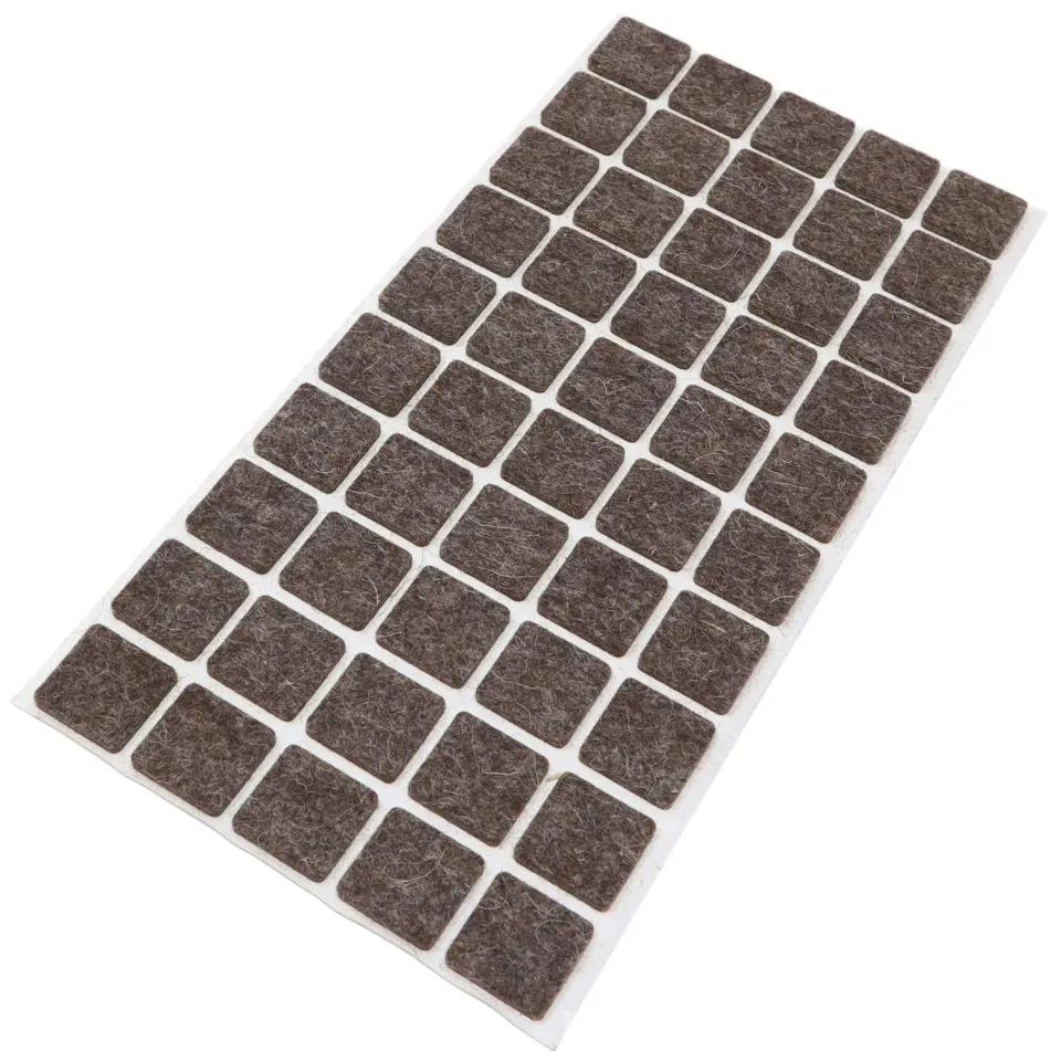 Adsamm feltrini autoadesivi quadrati 20x20 mm marroni 50 pezzi lana