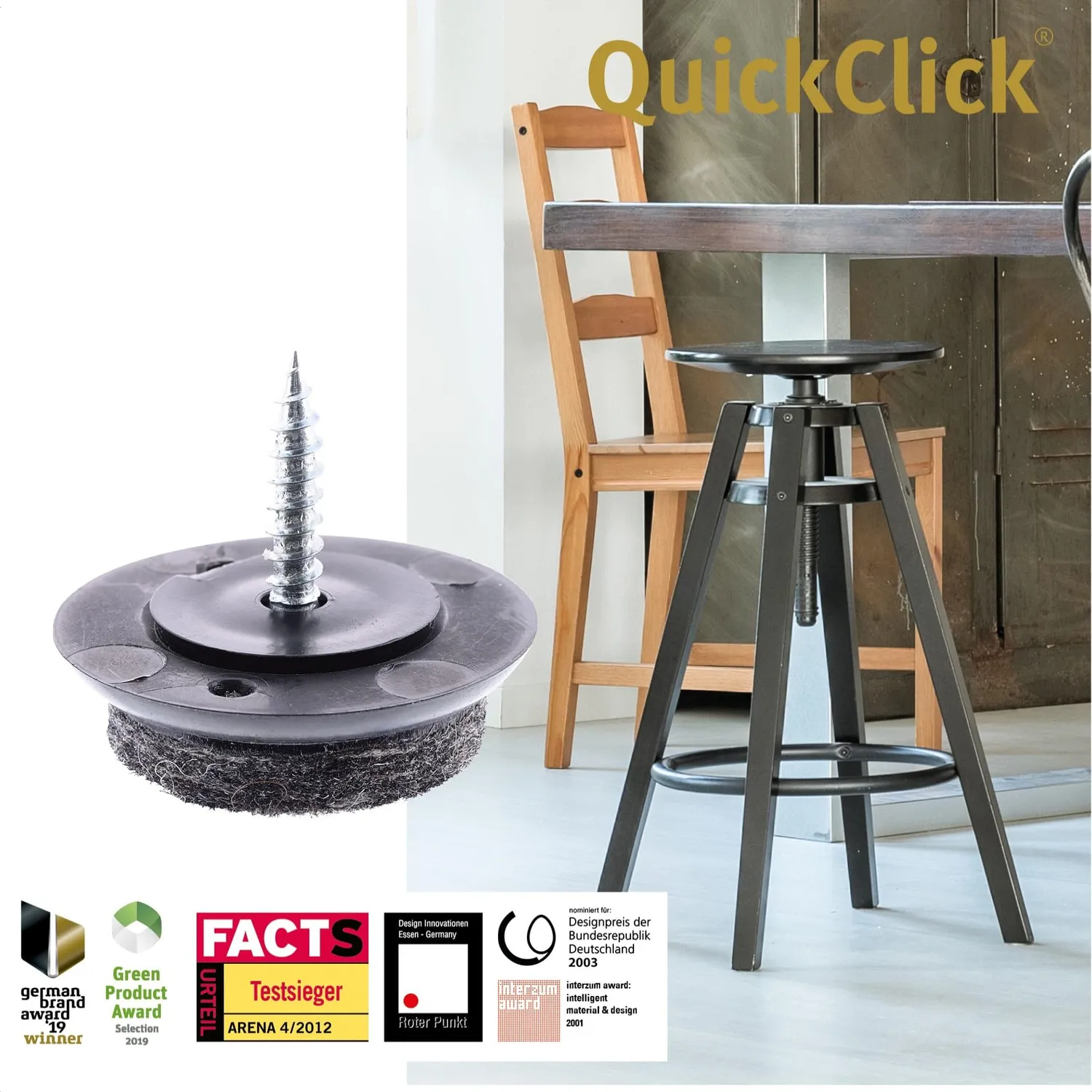 Wagner QuickClick 16791299 feltrini feltro lana 25 mm 4 pezzi
