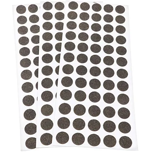 Adsamm feltrini autoadesivi rotondi 14 mm marrone 180 pezzi fini