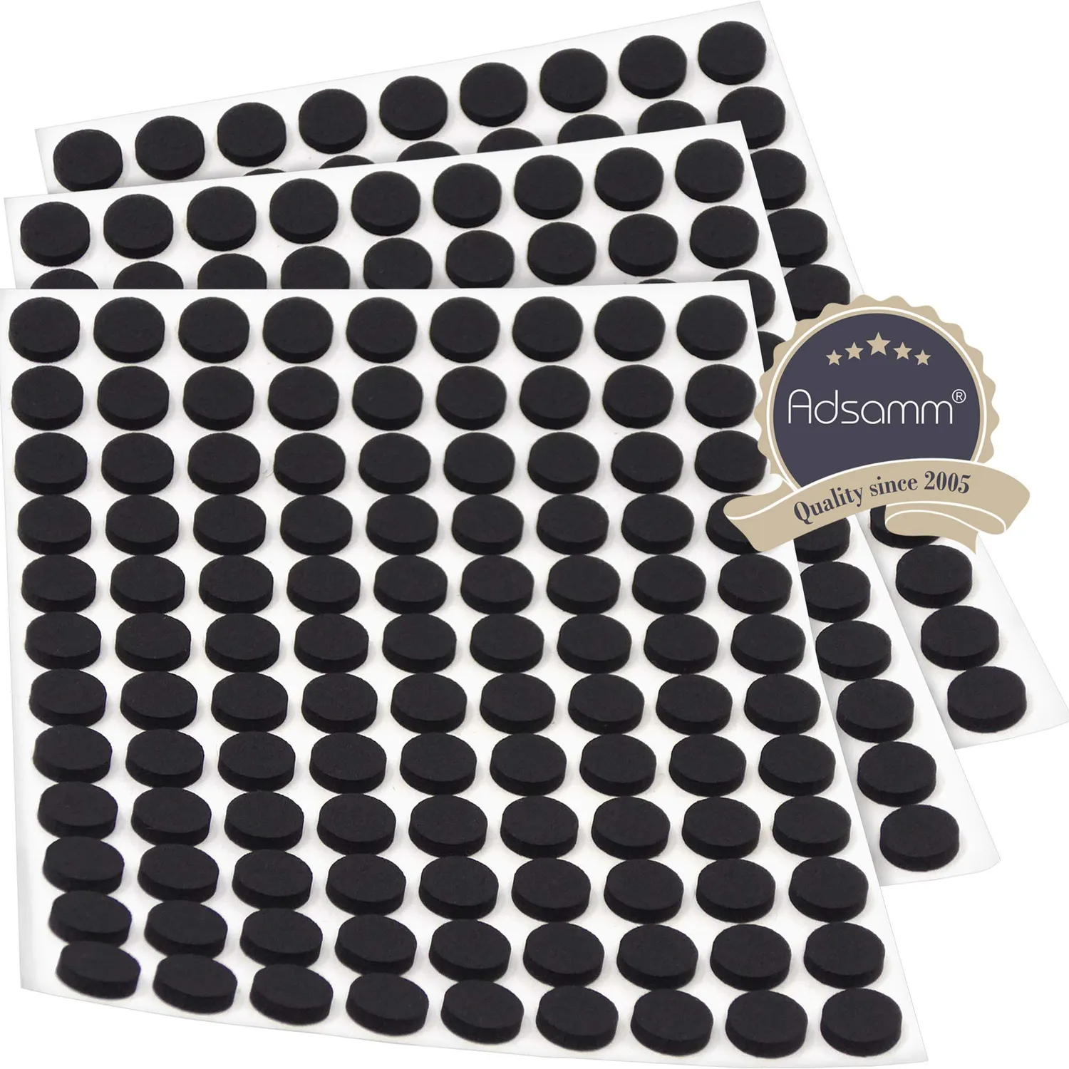 Adsamm antiscivolo gommini tondi ø10 mm neri 324 pezzi gomma