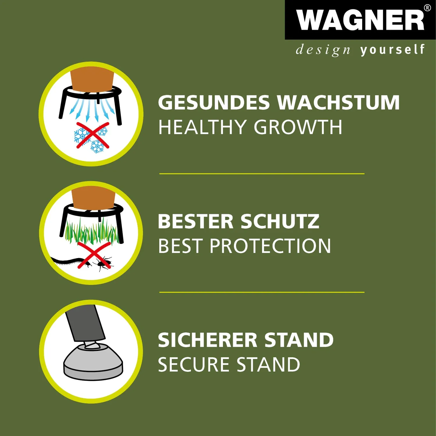 Wagner Retro GH 0680 portavaso acciaio Ø38 nero 25 cm