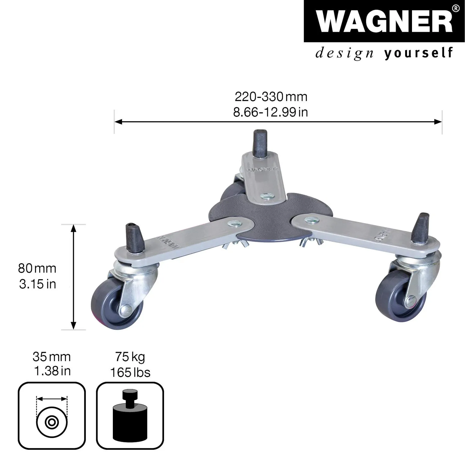Wagner Sun City Small Carrello Piante 22-33 cm 75 kg