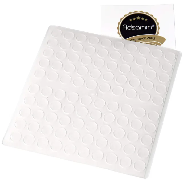 Adsamm paracolpi adesivi trasparenti tondi Ø10 mm x 1,5 mm piatti