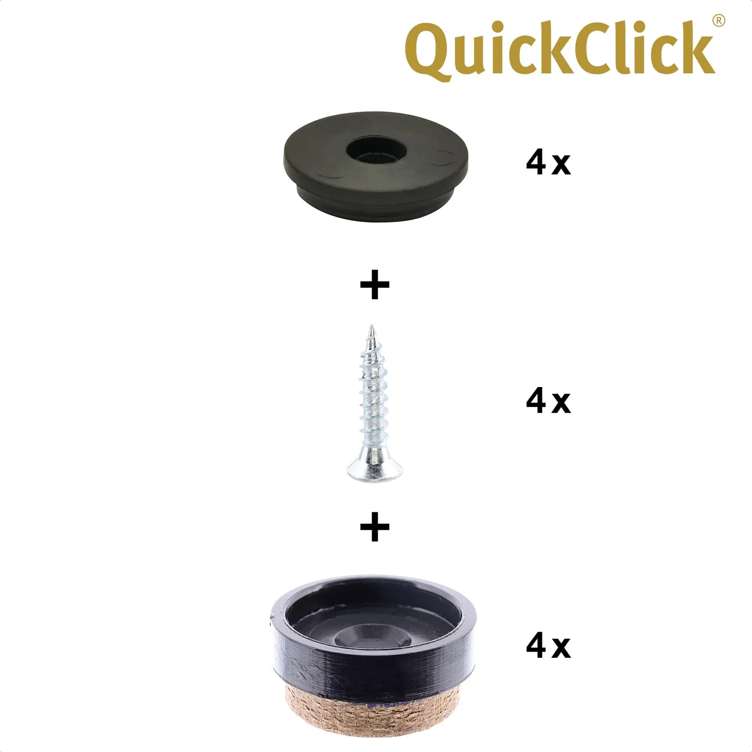 Wagner QuickClick 16781500 feltrini Syno Slim 17 mm da avvitare 4 pz