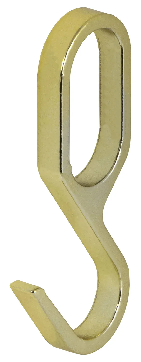 Gedotec Gancio a S Tubo Ovale 30x15 mm 5 Pezzi Ottone Lucido