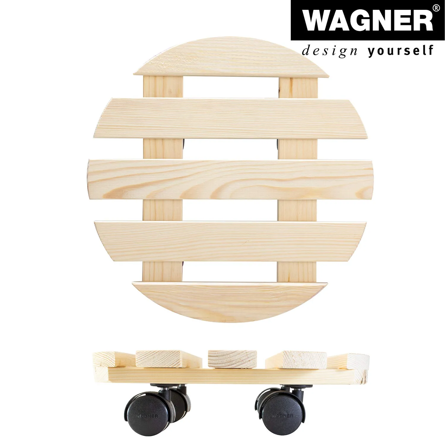 Wagner Paletti 20001801 Sottovaso Legno Ø30 cm Ruote 100 kg