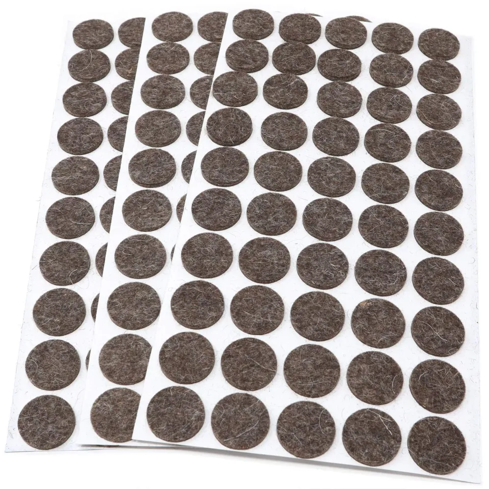 Adsamm Feltrini Ø 22 mm Marroni 150 Pezzi in Lana