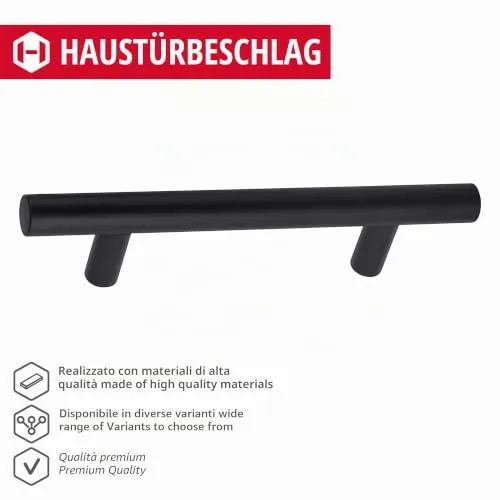 Gedotec maniglione porta inox nero opaco 350 mm foro 210