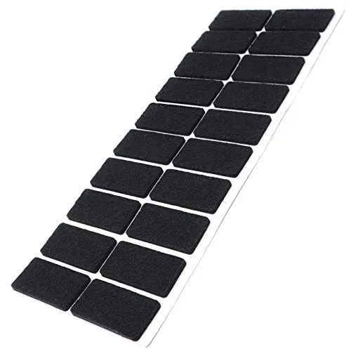 Adsamm 20x40 feltrini autoadesivi neri 20 pezzi 3,5 mm