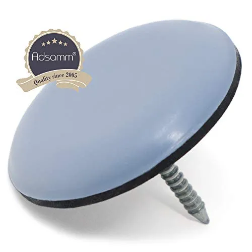 Adsamm 30 mm pattini PTFE con chiodo 100 pz tondi grigi