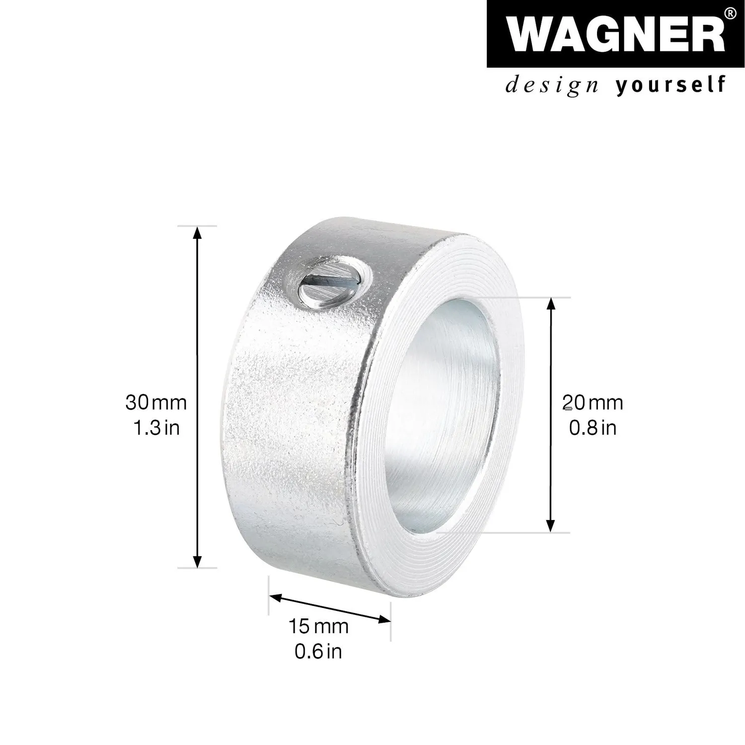 Wagner RO 0137 anello bloccaggio assi 20 mm 2 pezzi acciaio