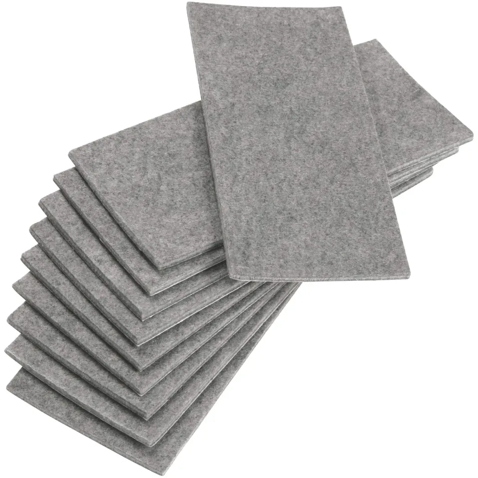 Adsamm fogli feltro autoadesivo 80x180 mm grigio 10 pezzi 3,5 mm