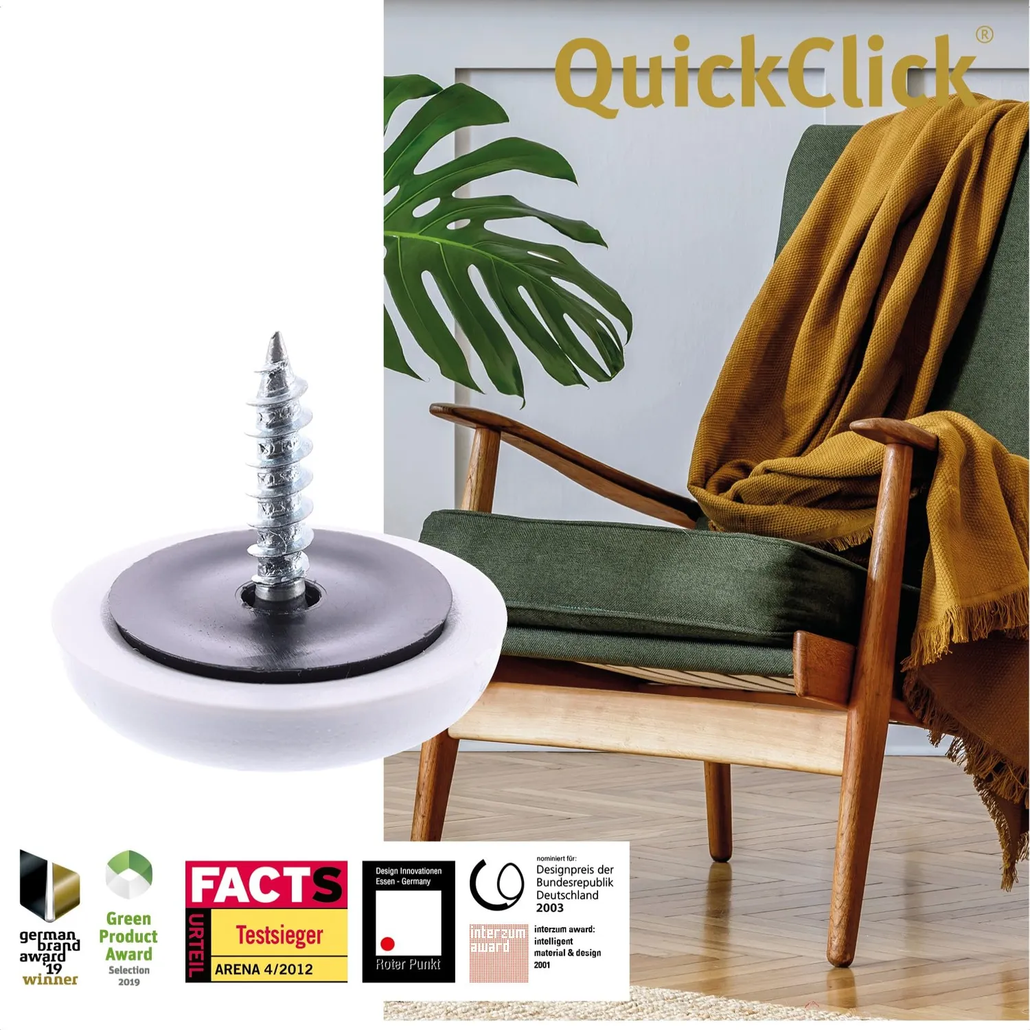 Wagner QuickClick 16791799 pattini avvitare Ø20 mm 4 pezzi Hyper