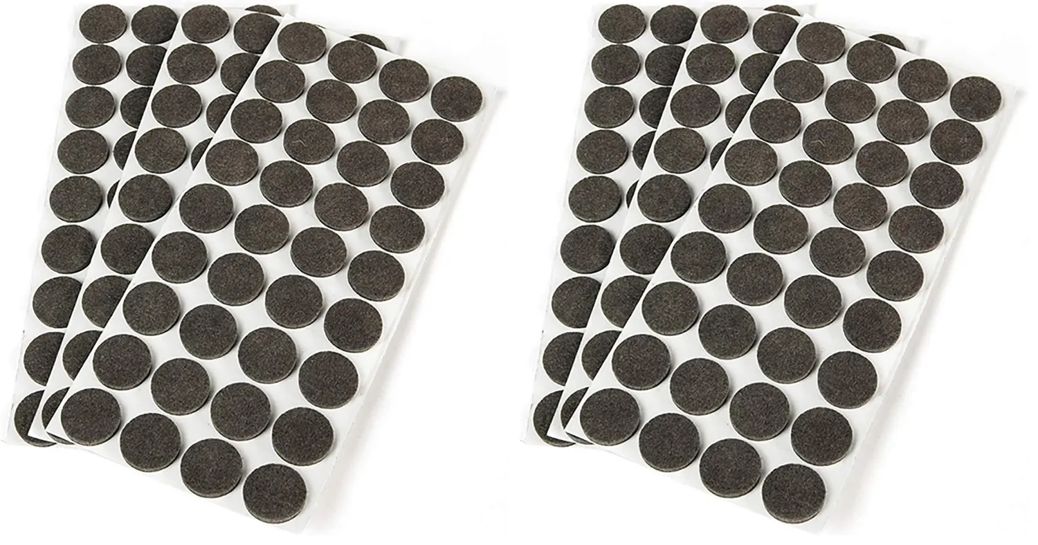 Emuca 2038516 feltrini autoadesivi rotondi ø40 mm marroni 36 pezzi