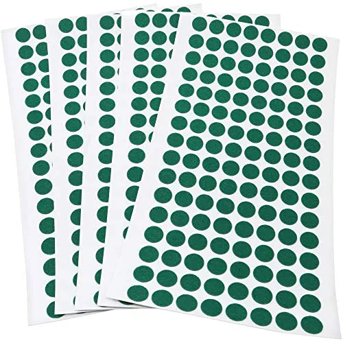 Adsamm feltrini ultrasottili ø12 mm verdi 640 pezzi 1,5mm