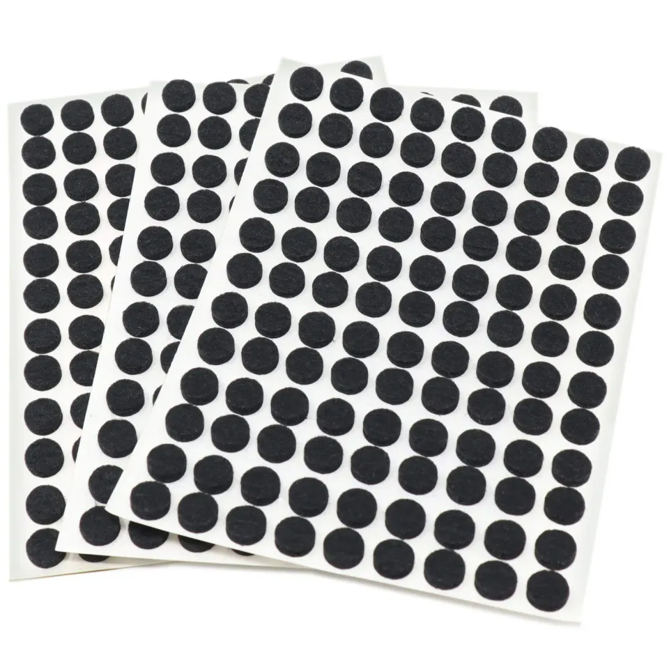Adsamm Feltrini Autoadesivi Tondi Ø10 mm Neri 324 pz Antirumore