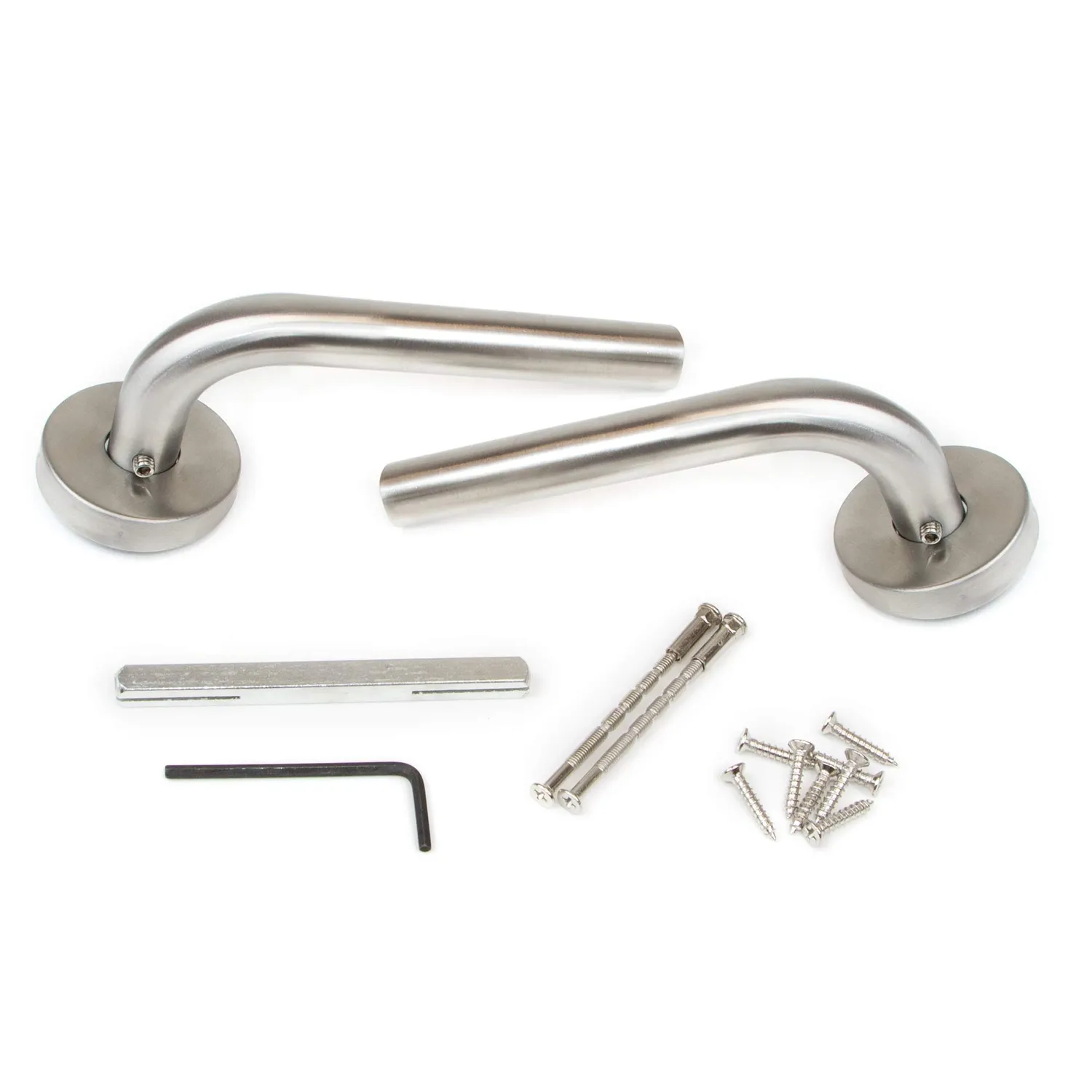 Emuca Modello L maniglie porta interna rosetta 53 mm nichel