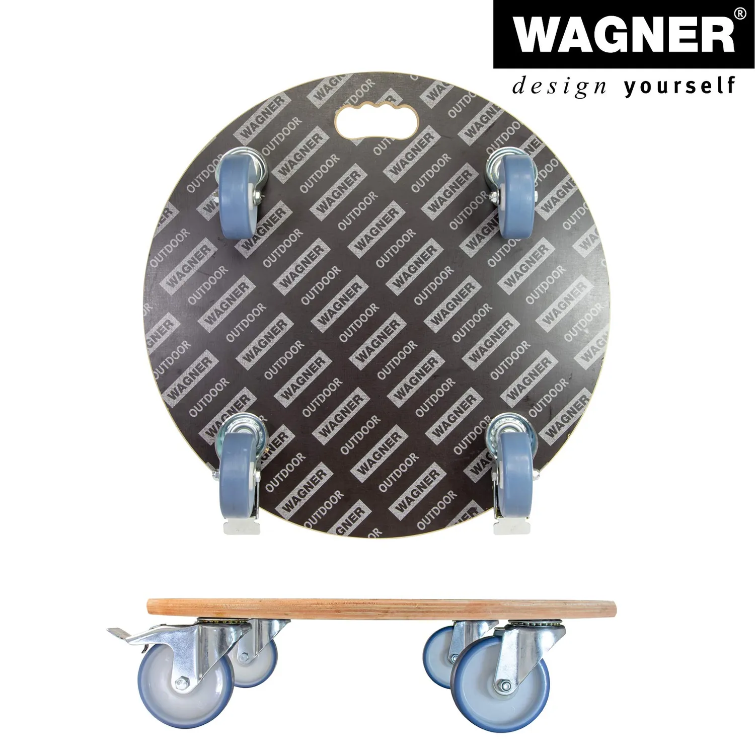 Wagner carrello portavaso legno Ø 58 cm marrone da esterno